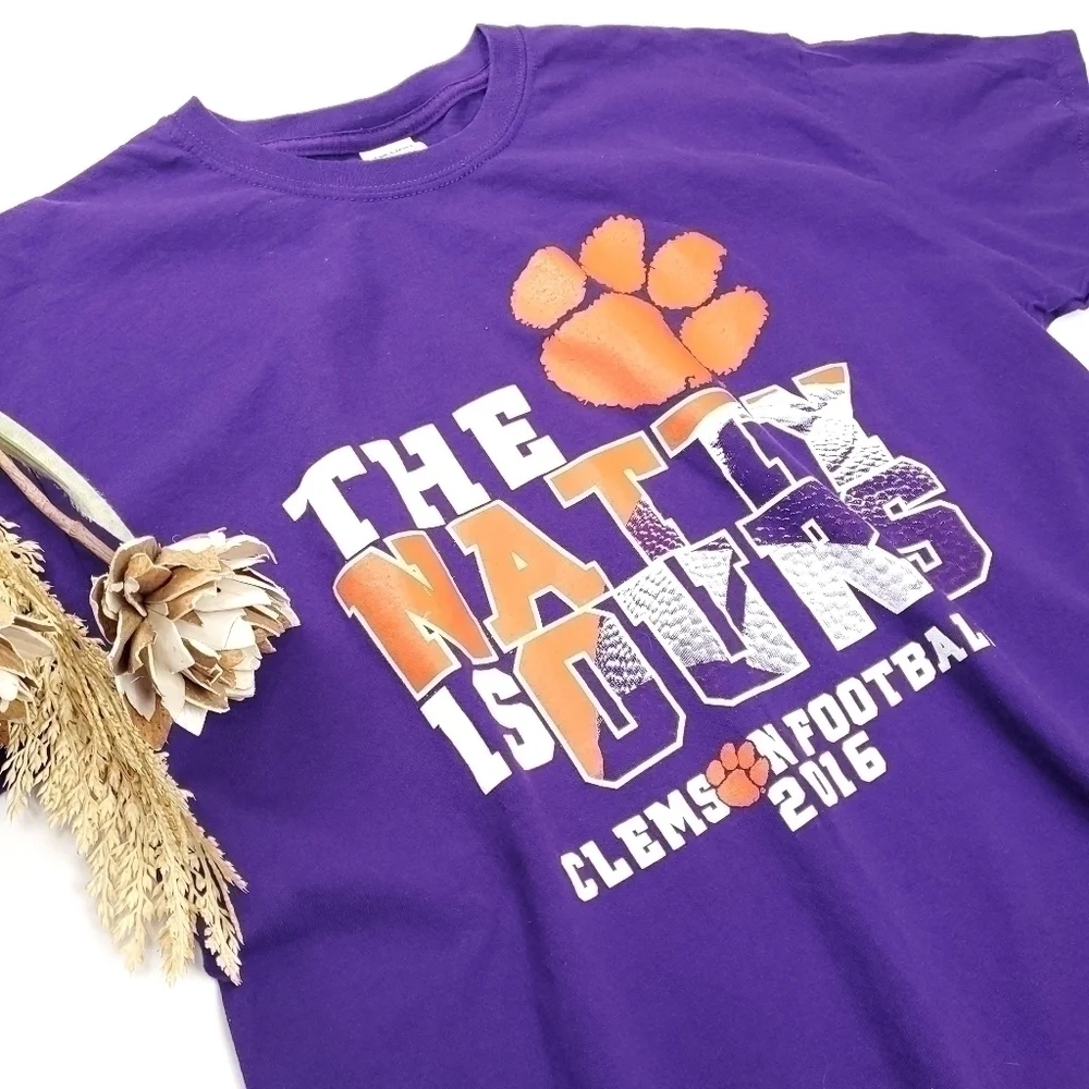 New Clemson Tigers 2016 National Championship Thick Cotton Tee Sz Large - Picture 2 of 6